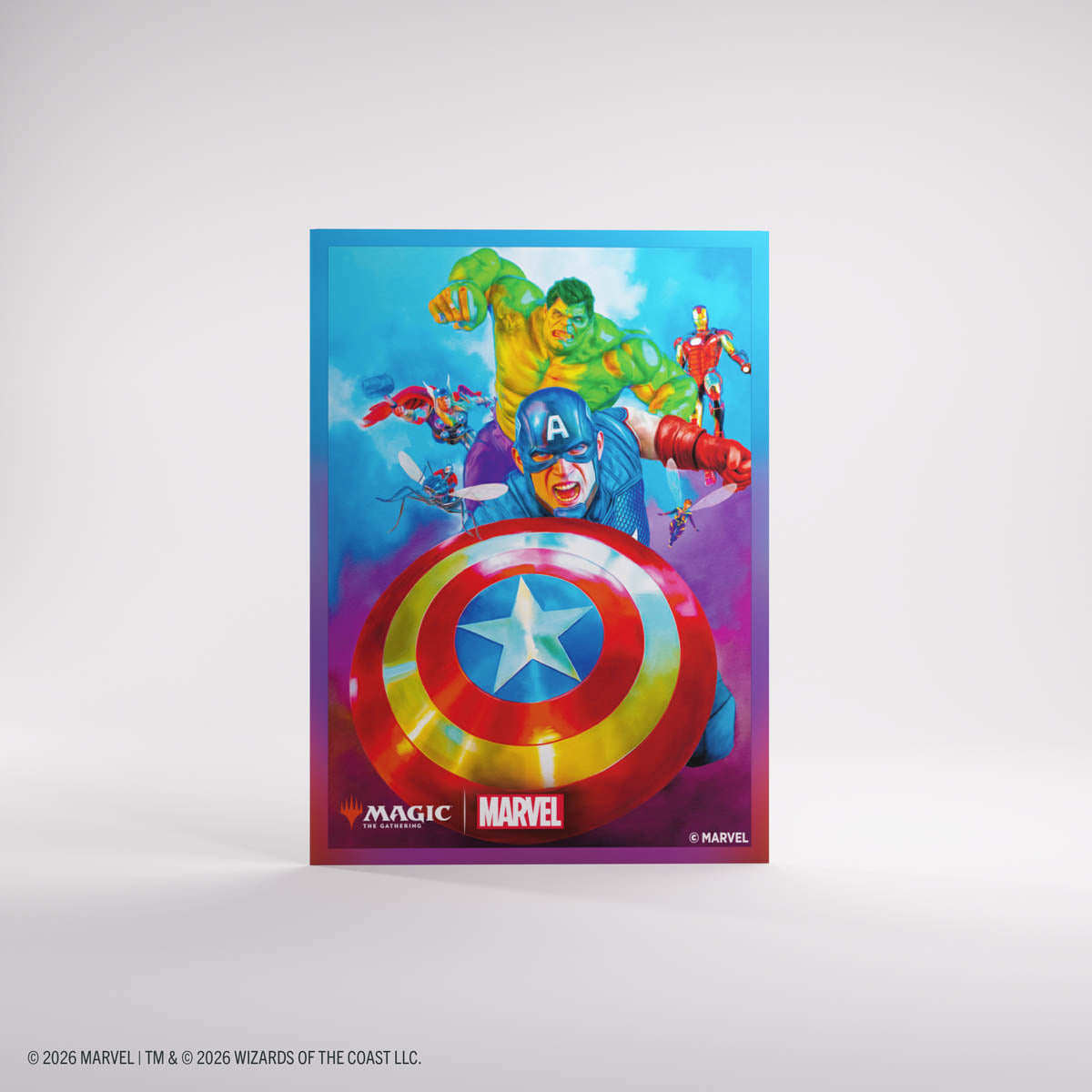 Gamegenic – Magic: The Gathering x Marvel Super Heroes Premium Art Sleeves – Captain America, Team Leader (105)
