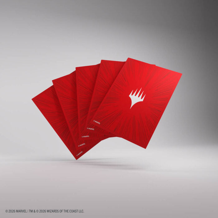 Gamegenic – Magic: The Gathering x Marvel Super Heroes Premium Double Sleeving Pack – Comic Burst Red (105+105)