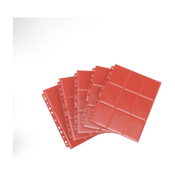 Gamegenic 18-Pocket Pages Side-Loading (50 Pag.) Red – Fogli per Raccoglitori TCG