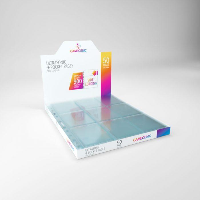 Gamegenic Ultrasonic 9-Pocket Pages Side-Loading (50 Pag.) Clear – Fogli per Raccoglitori TCG