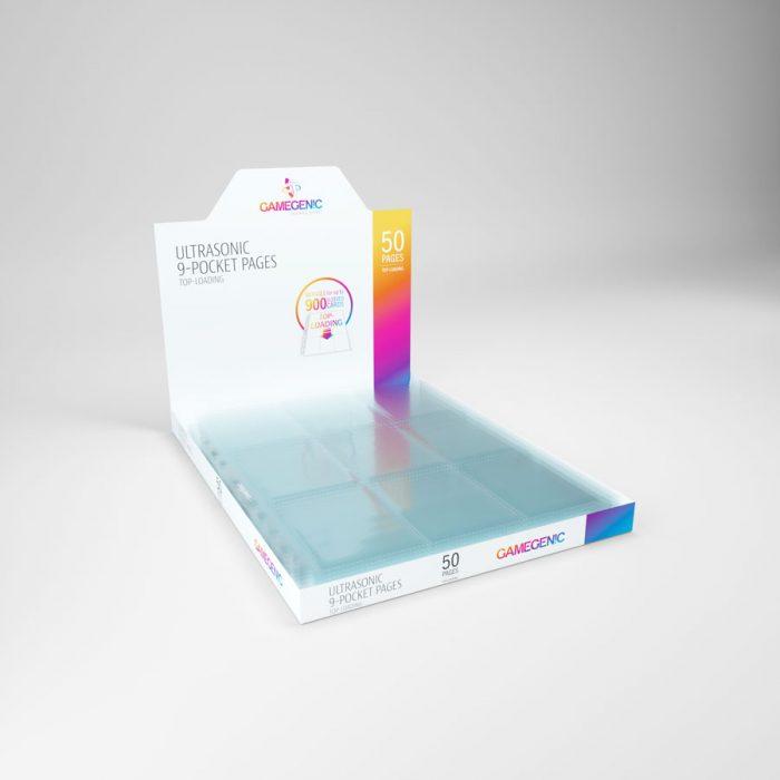 Gamegenic Ultrasonic 9-Pocket Pages Top-Loading (50 Pag.) Clear – Fogli per Raccoglitori TCG