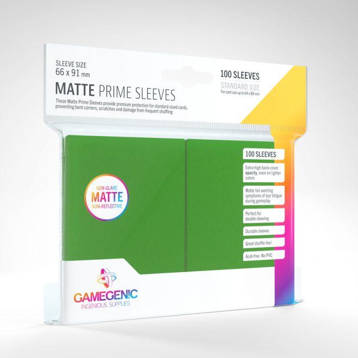 100 Gamegenic Matte Prime Sleeves – Bustine Protettive TCG – Green