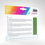 100 Gamegenic Matte Prime Sleeves – Bustine Protettive TCG – Green