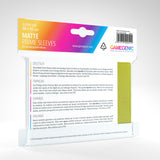 100 Gamegenic Matte Prime Sleeves – Bustine Protettive TCG – Lime