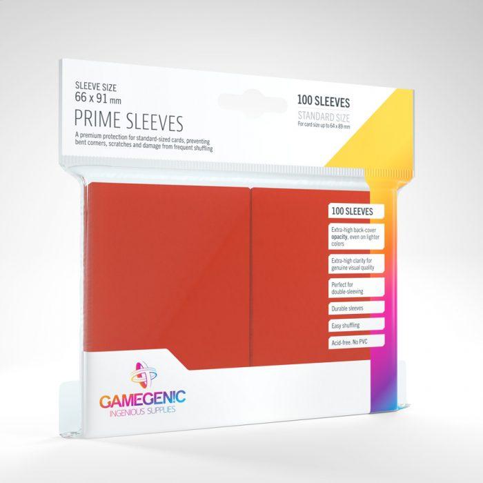 100 Gamegenic Prime Sleeves – Bustine Protettive TCG – Red