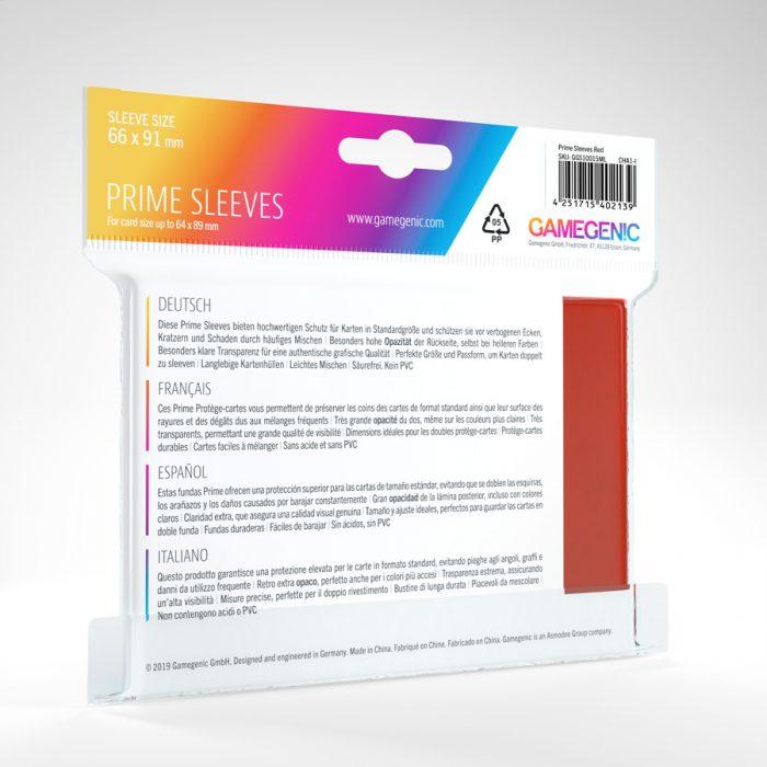 100 Gamegenic Prime Sleeves – Bustine Protettive TCG – Red