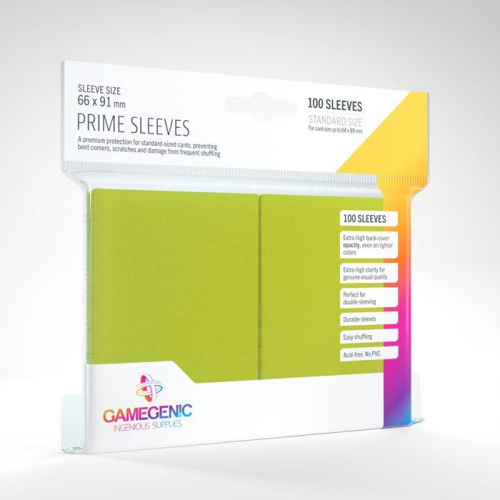 100 Gamegenic Prime Sleeves – Bustine Protettive TCG – Lime Green