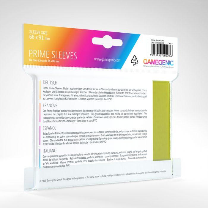 100 Gamegenic Prime Sleeves – Bustine Protettive TCG – Lime Green