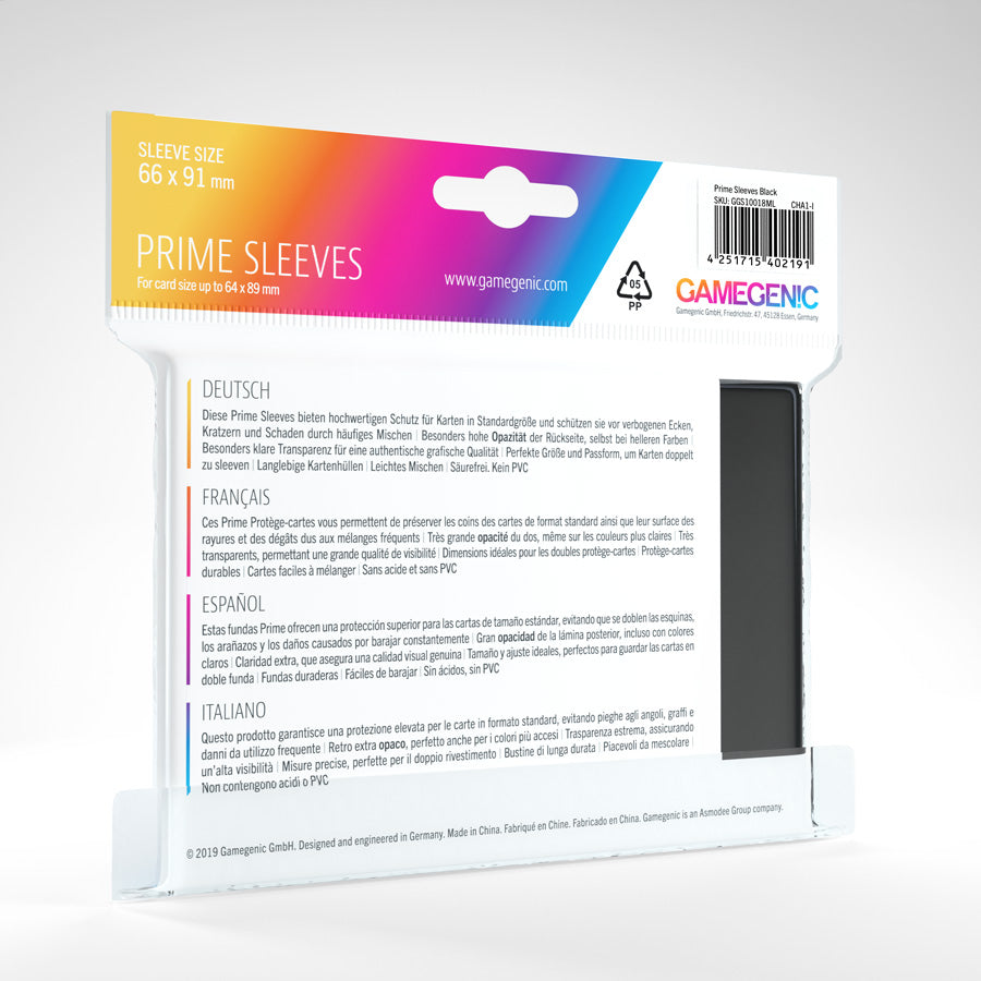 100 Gamegenic Prime Sleeves – Bustine Protettive TCG – Black