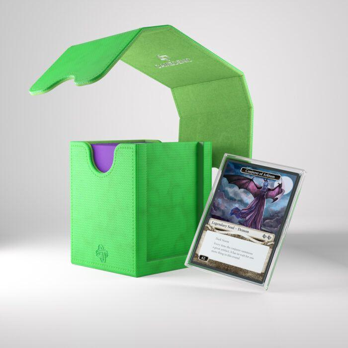Deck Box Gamegenic Squire PLUS 100+ XL Convertible Green – Per Carte TCG / Commander