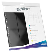 Ultimate Guard - 24 Pocket Side-Loading Pages (10 Fogli) Black - Pagine per Raccoglitori TCG