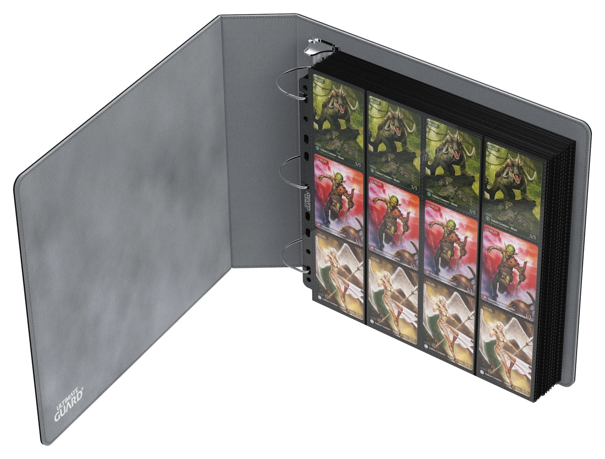 Ultimate Guard - Collector's Album Xenoskin QuadRow Black - Raccoglitore ad Anelli per Carte