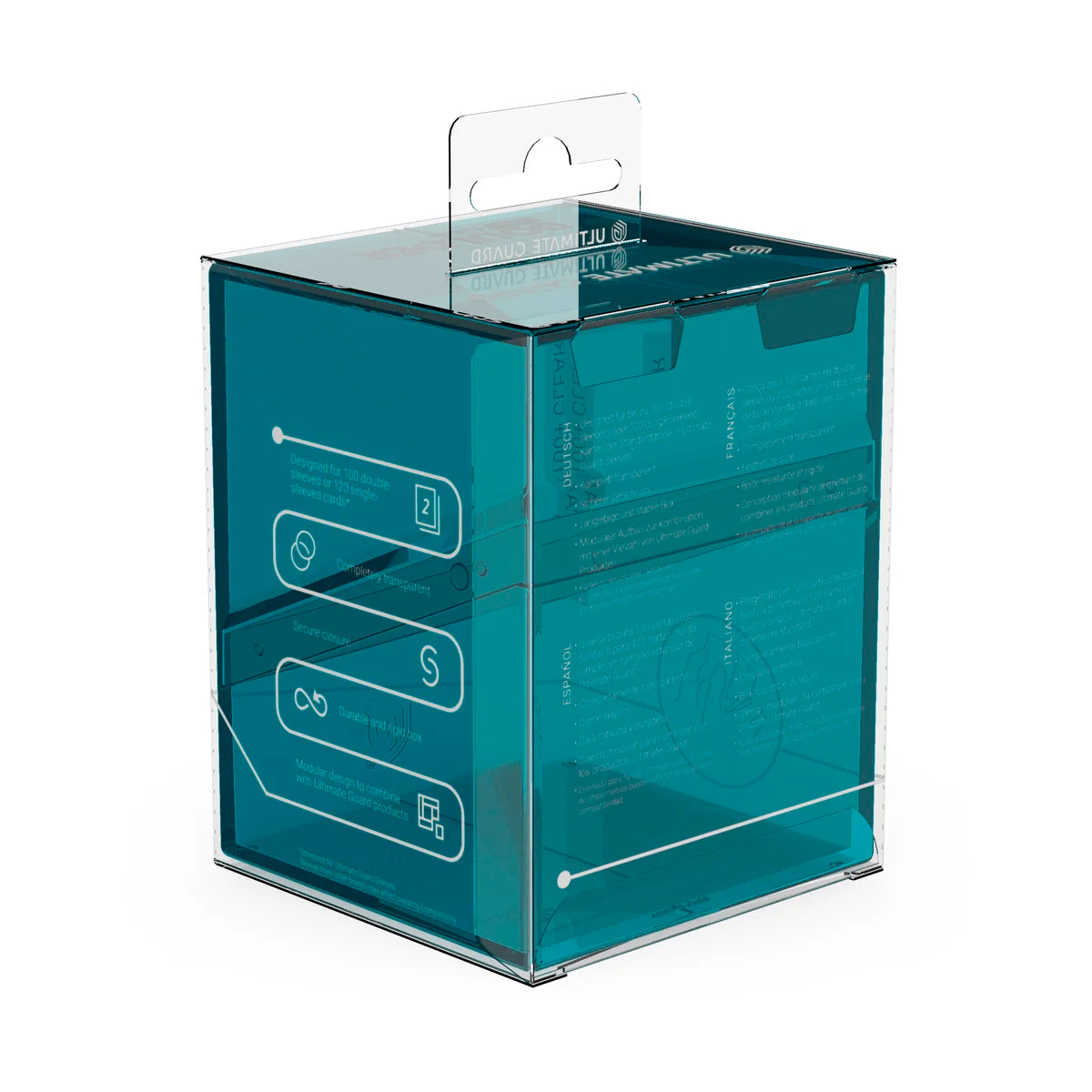 Ultimate Guard - Boulder 100+ Deck Box Clear Malachite