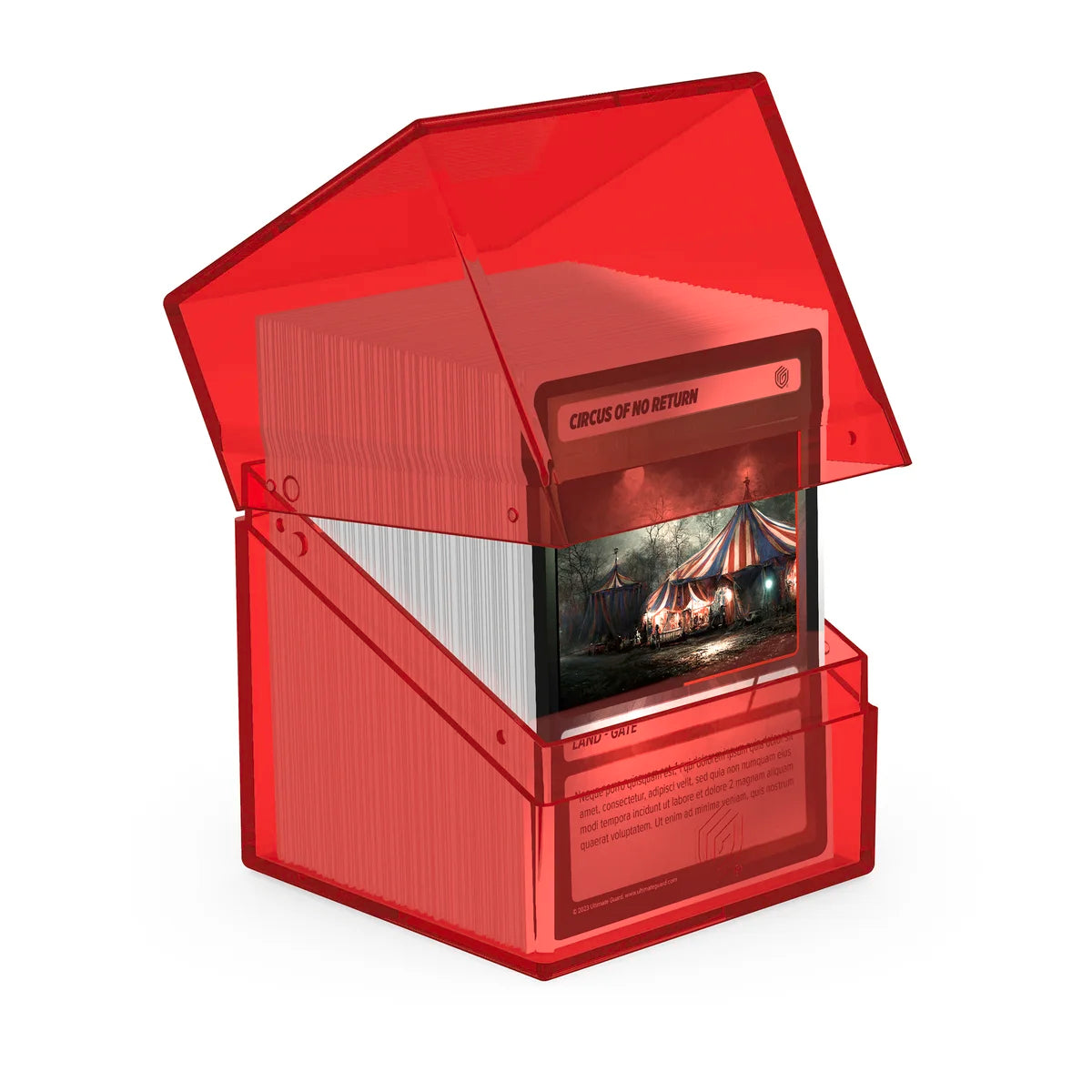 Ultimate Guard - Boulder 100+ Deck Box Clear Ruby