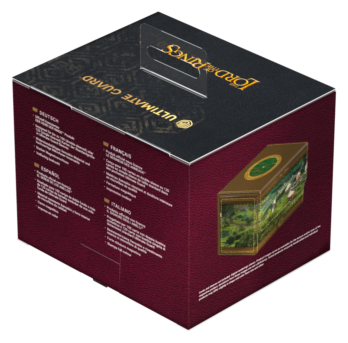 Ultimate Guard – Sidewinder 100+ Xenoskin Deck Box - The Lord of the Rings "Places of Middle-earth" - The Shire