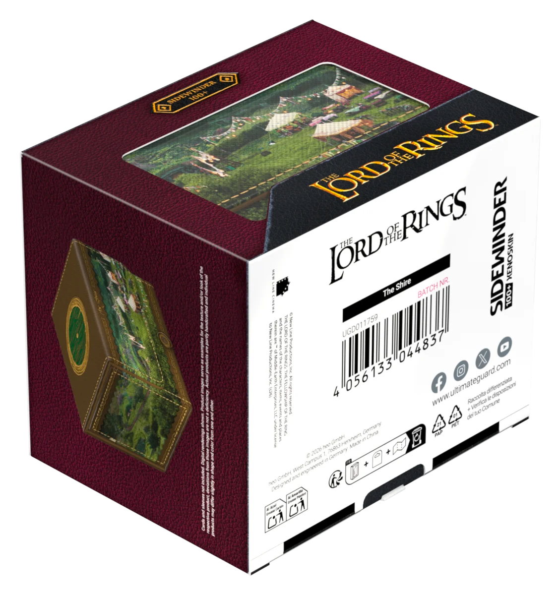 Ultimate Guard – Sidewinder 100+ Xenoskin Deck Box - The Lord of the Rings "Places of Middle-earth" - The Shire
