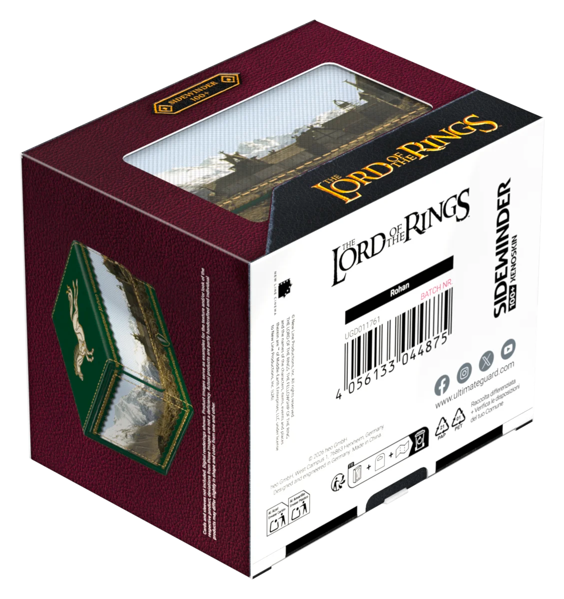 Ultimate Guard – Sidewinder 100+ Xenoskin Deck Box - The Lord of the Rings "Places of Middle-earth" - Rohan