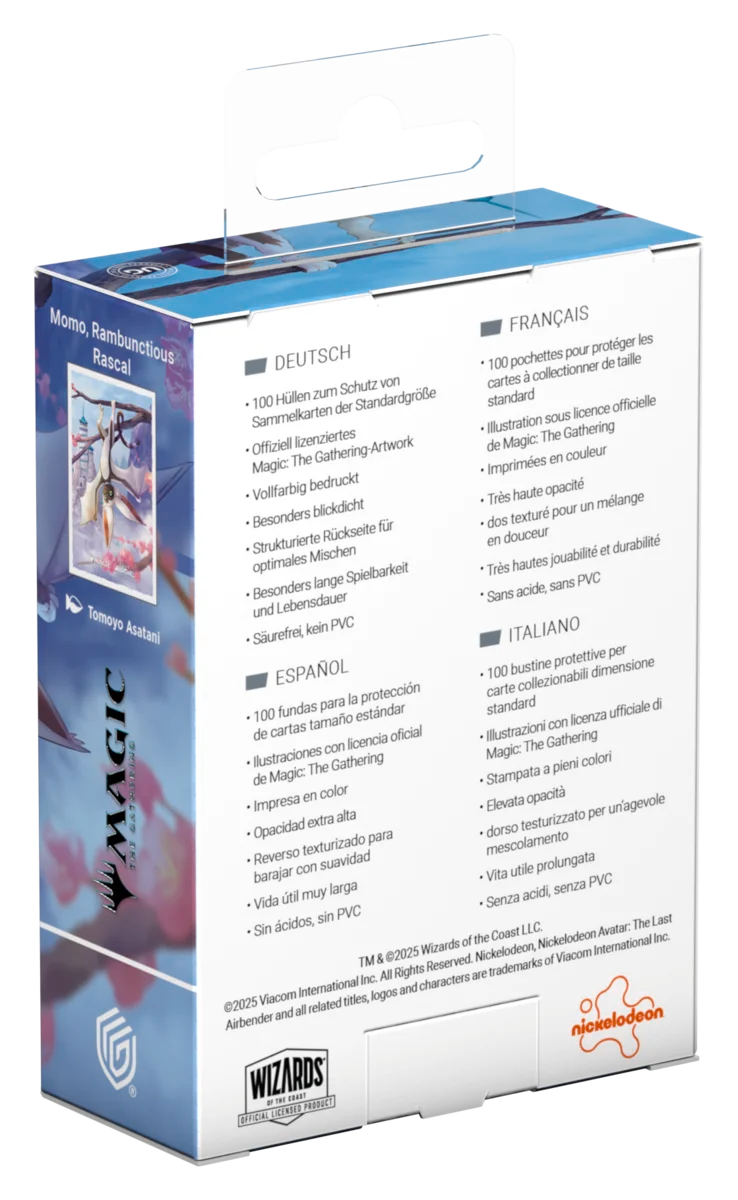 Ultimate Guard – Art Sleeves Standard Size (100) – Avatar: The Last Airbender – Momo, Rambunctious Rascal