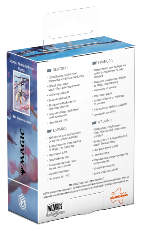 Ultimate Guard – Art Sleeves Standard Size (100) – Avatar: The Last Airbender – Momo, Rambunctious Rascal