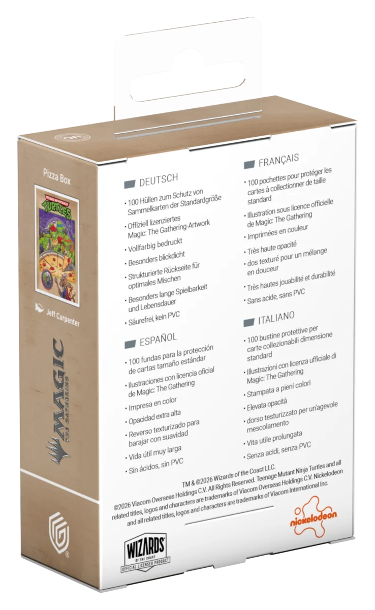 Ultimate Guard – Art Sleeves Standard Size (100) – Magic: The Gathering | Teenage Mutant Ninja Turtles - Pizza Box