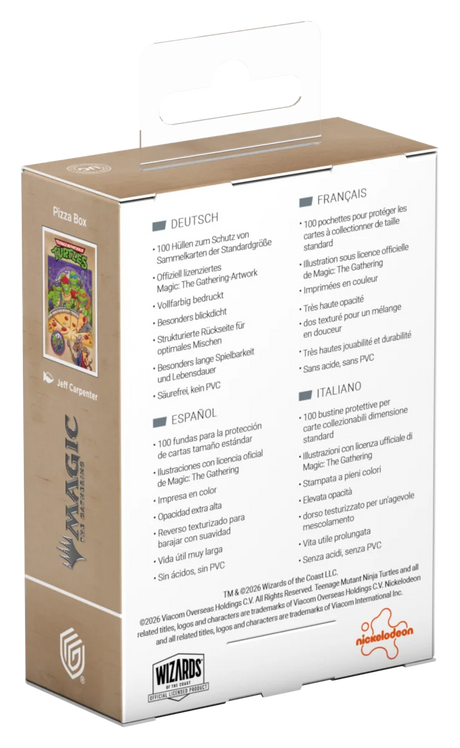 Ultimate Guard – Art Sleeves Standard Size (100) – Magic: The Gathering | Teenage Mutant Ninja Turtles - Pizza Box