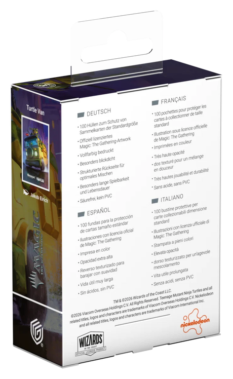Ultimate Guard – Art Sleeves Standard Size (100) – Magic: The Gathering | Teenage Mutant Ninja Turtles - Turtle Van
