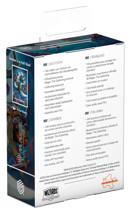 Ultimate Guard – Art Sleeves Standard Size (100) – Magic: The Gathering | Teenage Mutant Ninja Turtles - Heroes in a Half Shell