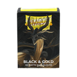 Dragon Shield Matte Dual Sleeves Black & Gold 100 Bustine