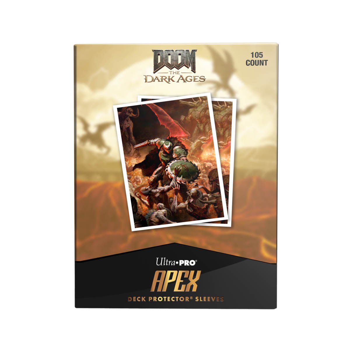 Ultra PRO Apex Sleeves – Doom The Dark Ages – Onslaught (105 bustine)
