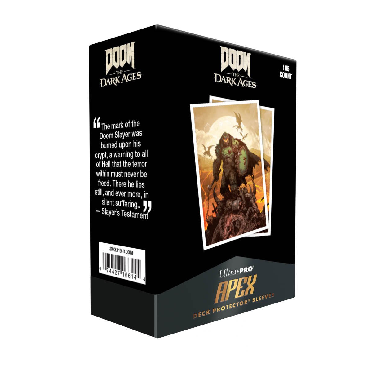 Ultra PRO Apex Sleeves – Doom The Dark Ages (105 bustine)