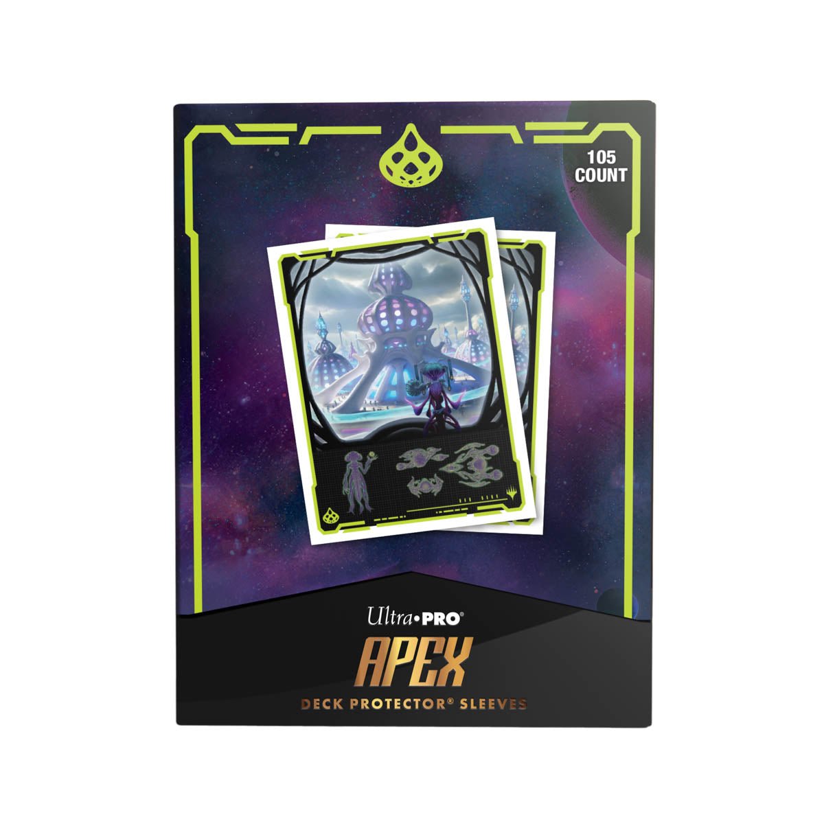 Ultra PRO APEX Sleeves – Magic: The Gathering Edge of Eternities “Uthros, Titanic Godcore” (105 bustine)