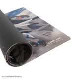 Gamegenic Shiny Playmat Reality Fracture Tam Beleren / Jace – tappetino parzialmente arrotolato, lato Gamegenic