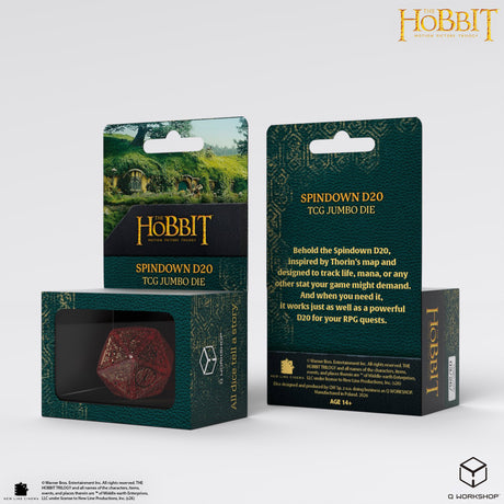 Q Workshop The Hobbit D20 Spindown Jumbo Die Ember