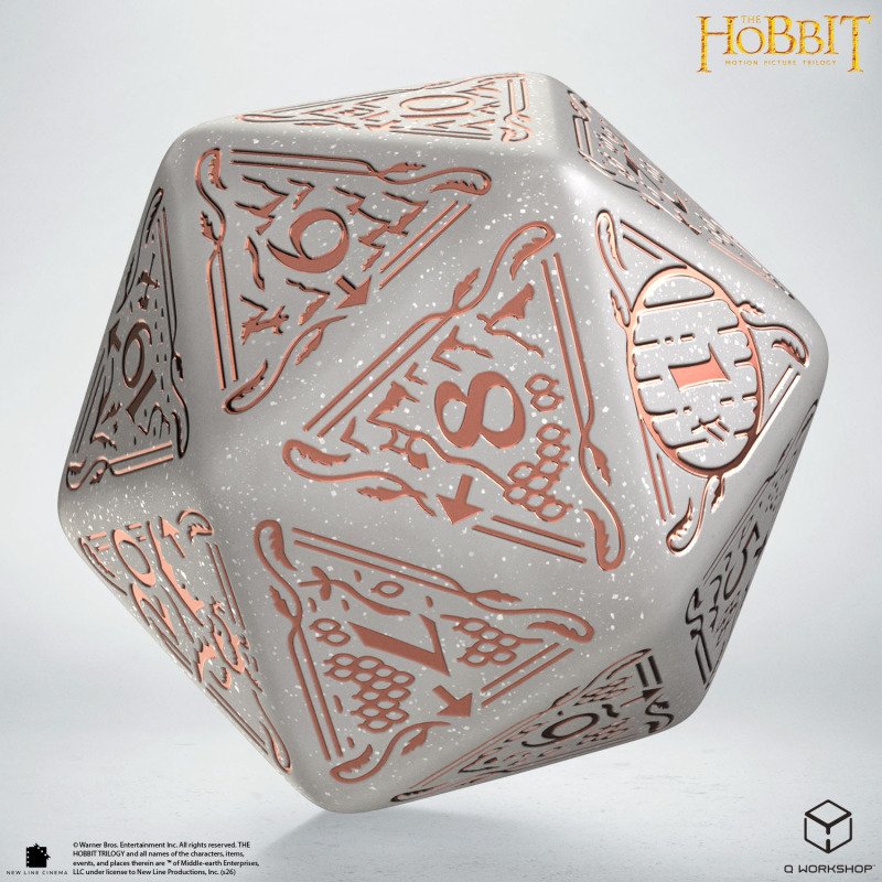 Q Workshop The Hobbit D20 Spindown Jumbo Die Radiant