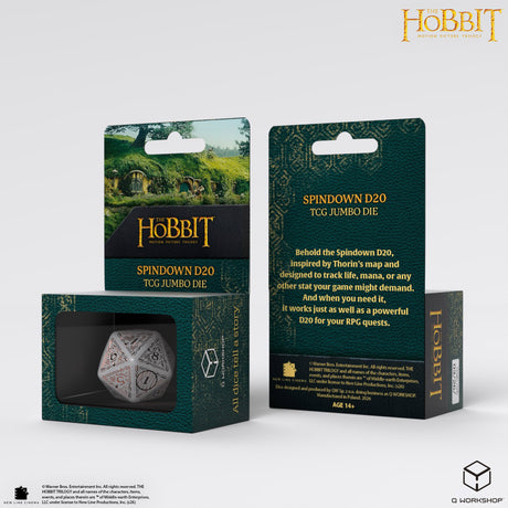Q Workshop The Hobbit D20 Spindown Jumbo Die Radiant