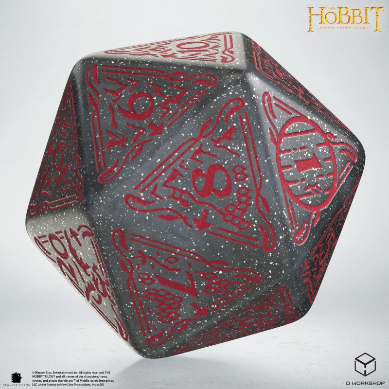 Q Workshop The Hobbit D20 Spindown Jumbo Die Lunaris
