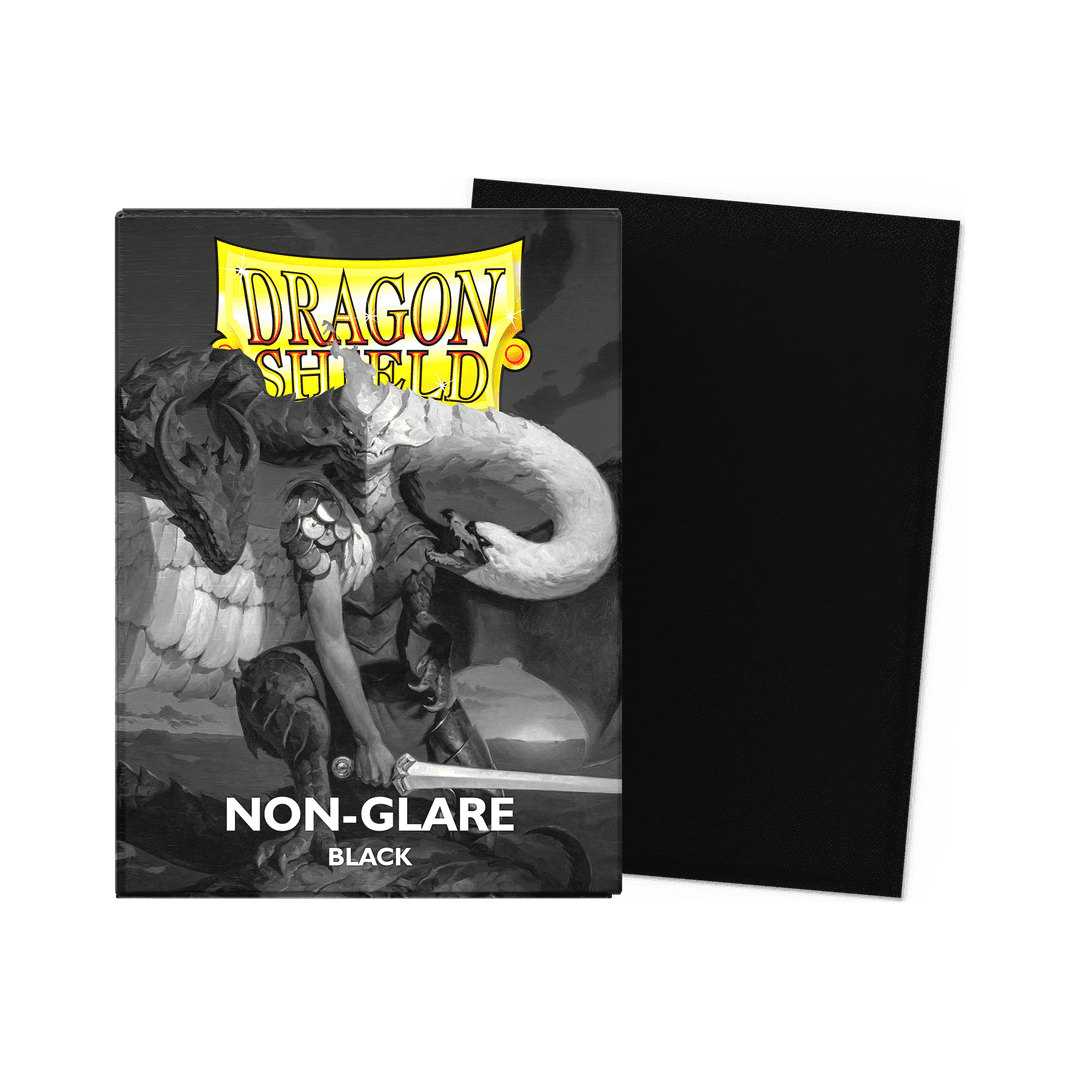 Dragon Shield - Non-Glare Matte Sleeves Black - Standard Size (100 Bustine)