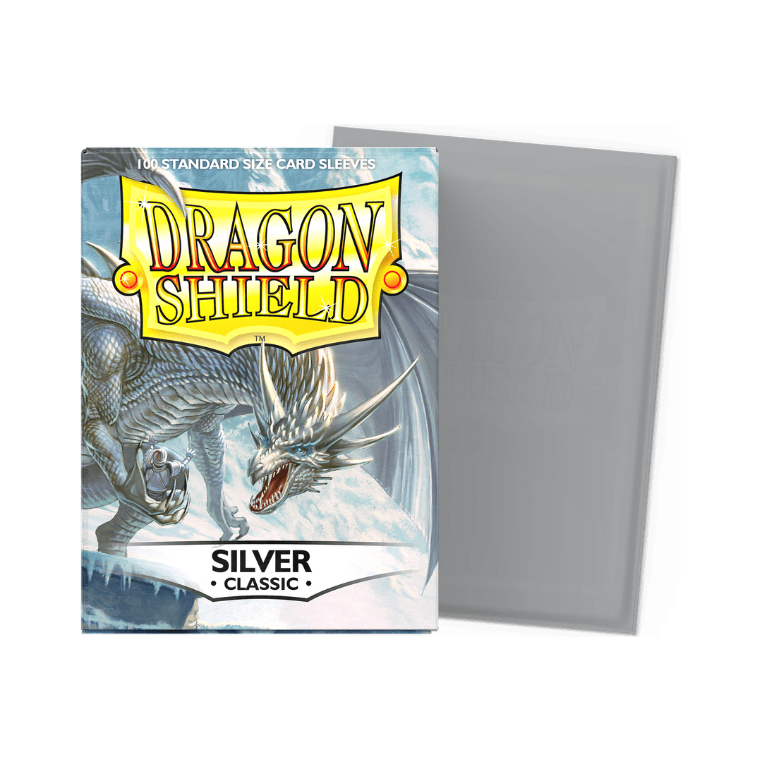 Dragon Shield - Classic Sleeves Silver - Standard Size (100 Bustine)