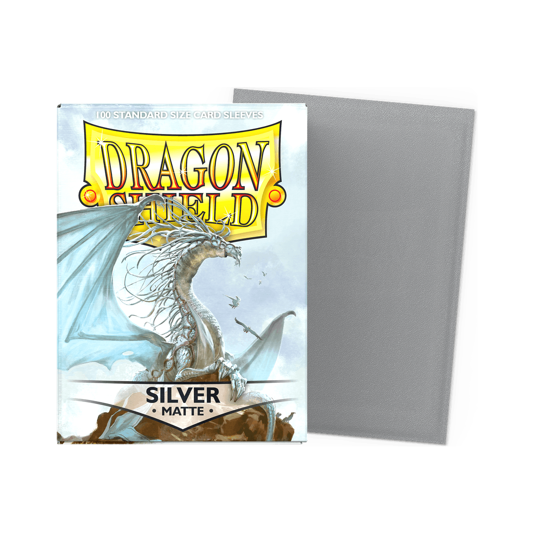 Dragon Shield - Matte Sleeves Silver - Standard Size (100 Bustine)