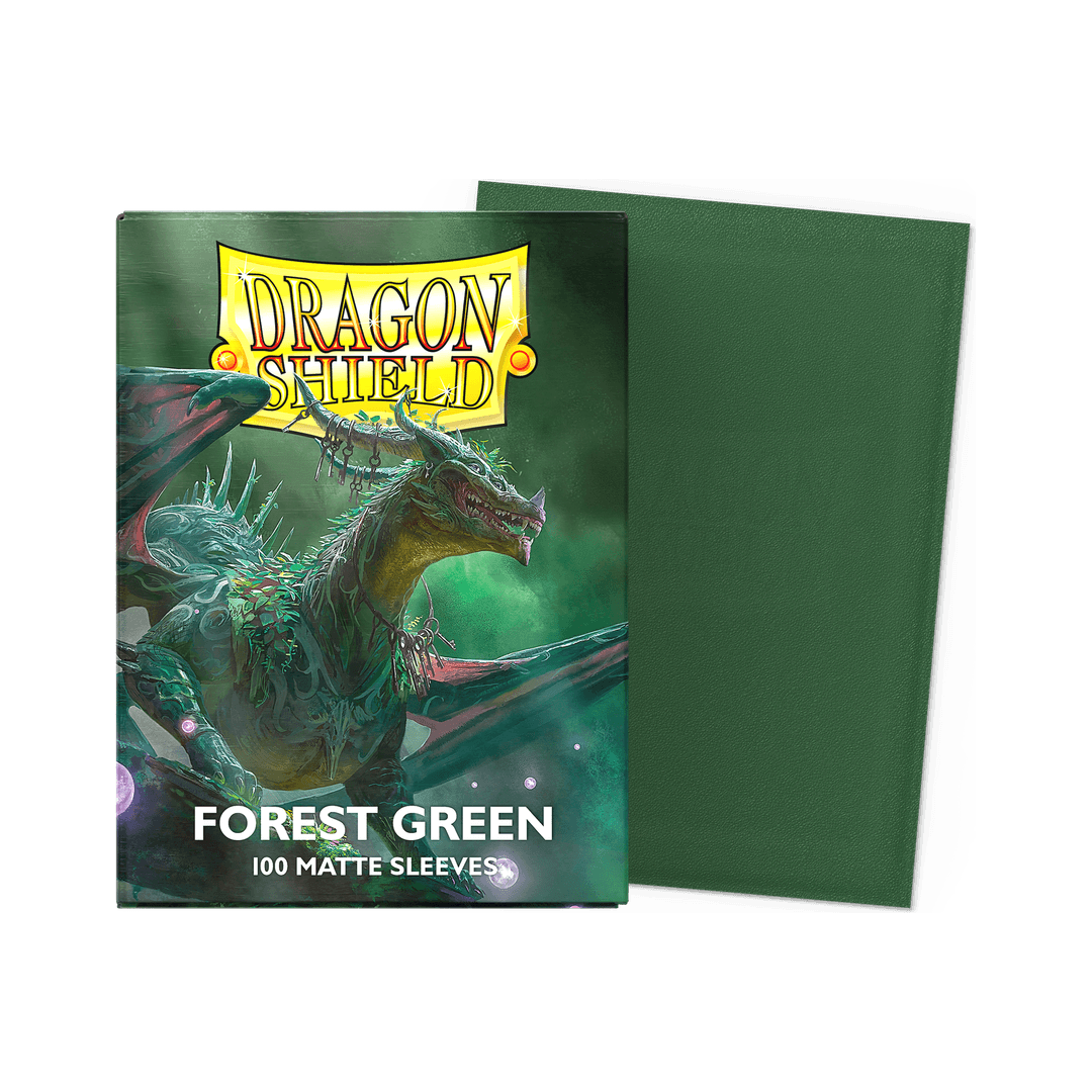 Dragon Shield - Matte Sleeves Forest Green - Standard Size (100 Bustine)