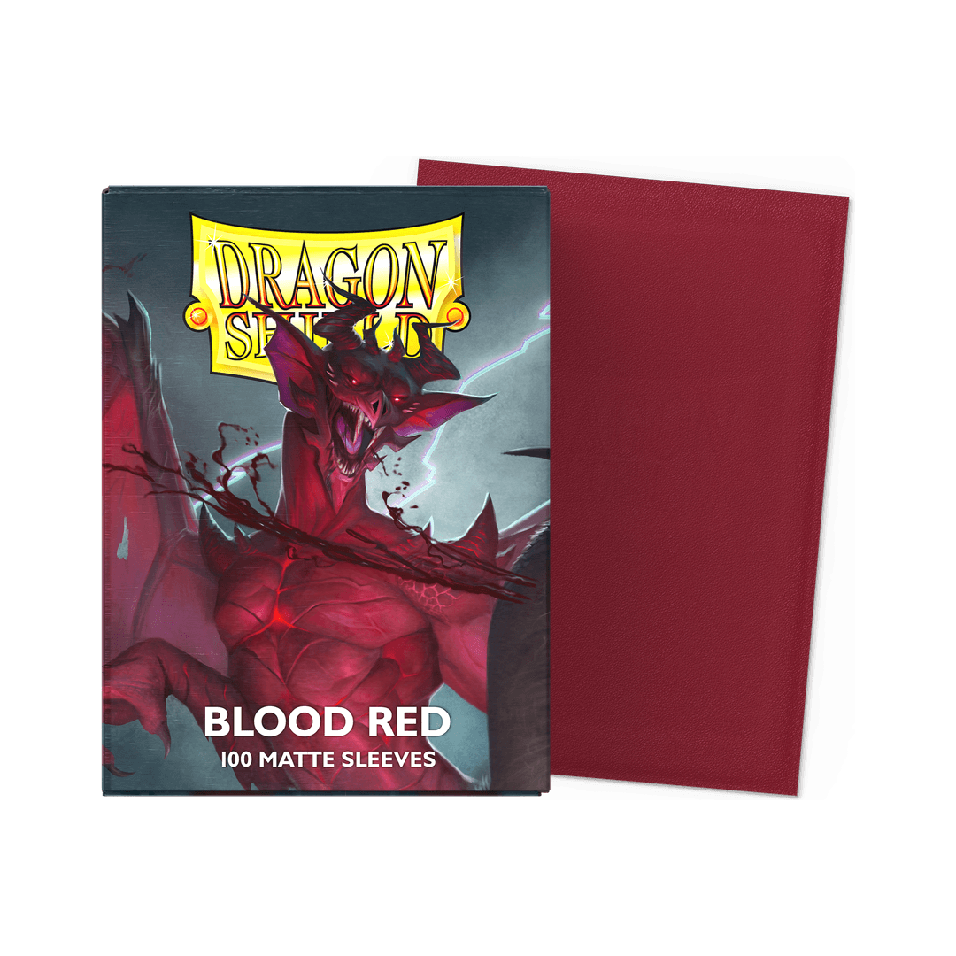 Dragon Shield - Matte Sleeves Blood Red - Standard Size (100 Bustine)