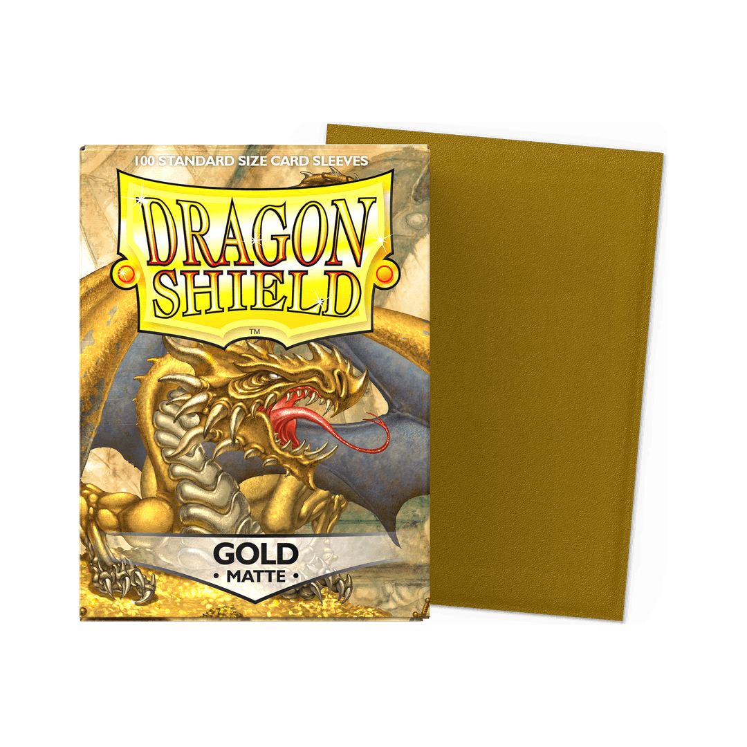 Dragon Shield - Matte Sleeves Gold - Standard Size (100 Bustine)