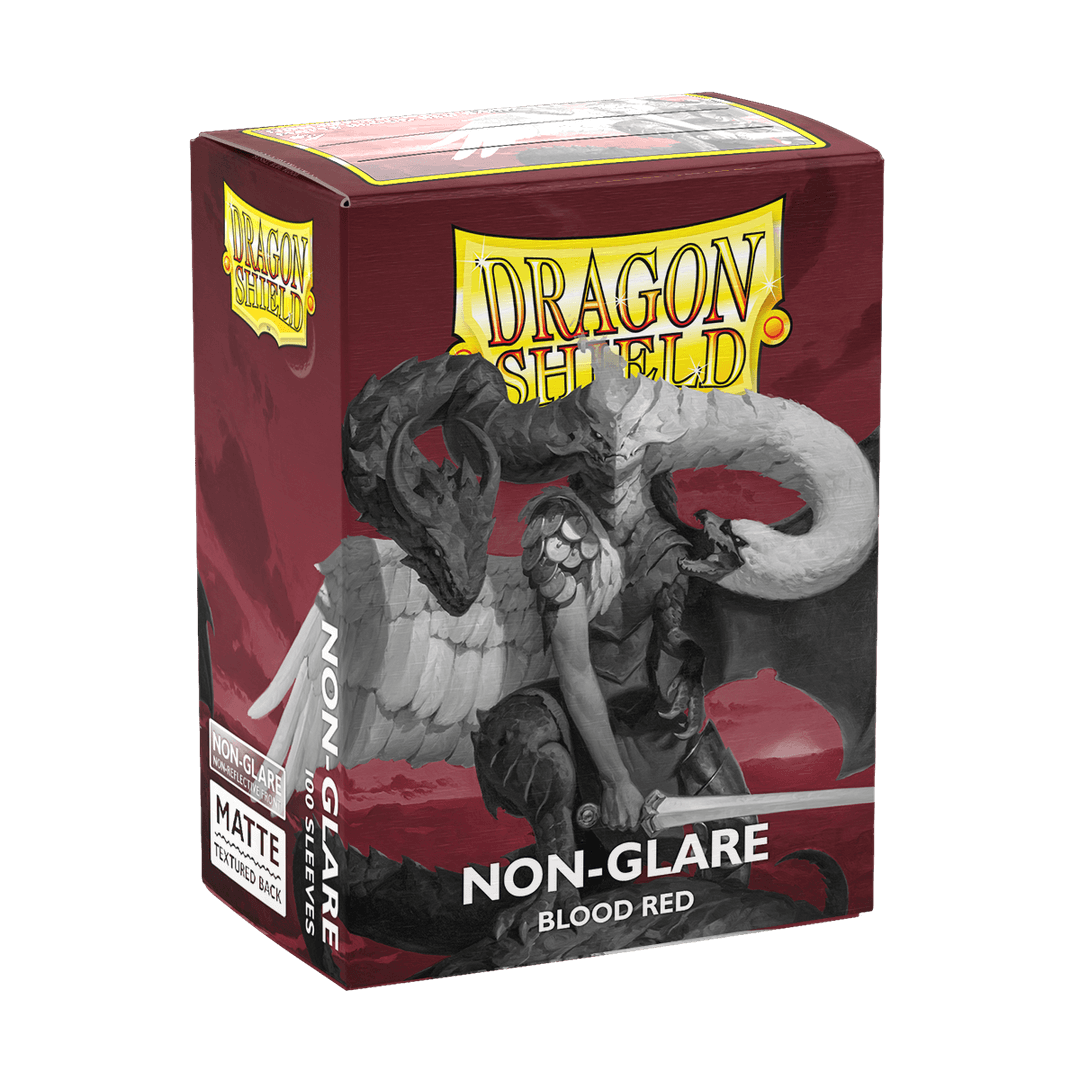 Dragon Shield - Non-Glare Matte Sleeves Blood Red - Standard Size (100 Bustine)