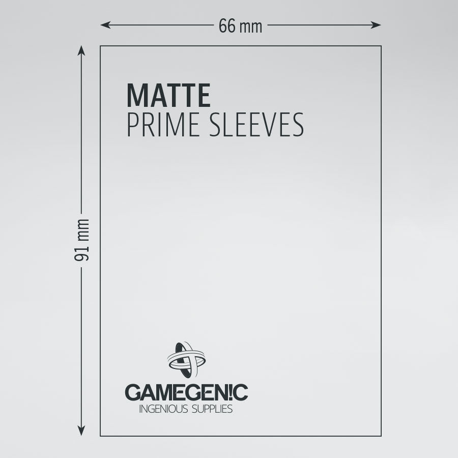 100 Gamegenic Matte Prime Sleeves – Bustine Protettive TCG – Black