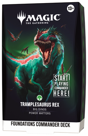 Magic The Gathering Foundations Commander Tramplesaurus Rex - mazzo in inglese
