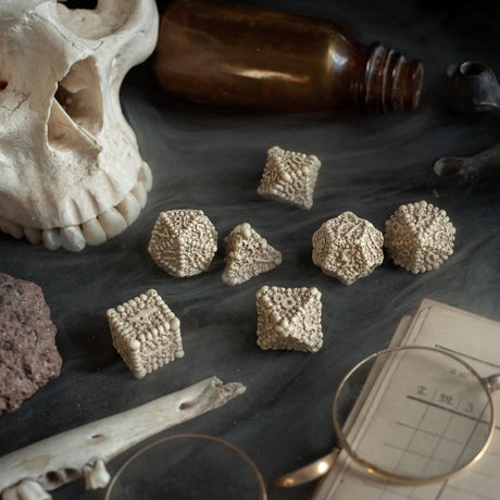Q Workshop Dice Macabre Set (7 pezzi) – Set di Dadi in Resina per Giochi di Ruolo