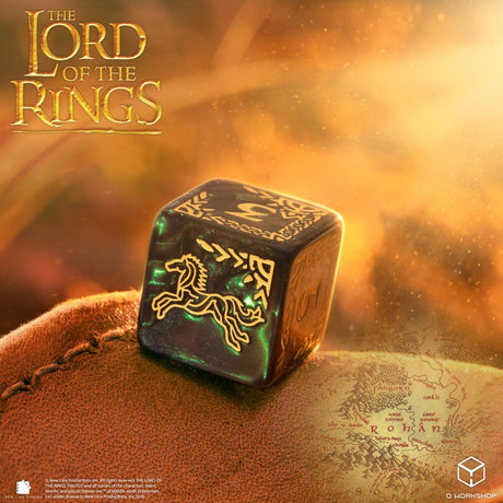 Q Workshop The Lord of the Rings Rohan Dice Set (7 pezzi) – Set di Dadi Poliedrici per Giochi di Ruolo