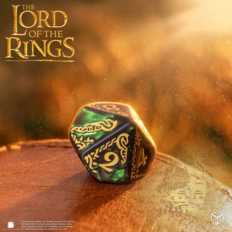 Q Workshop The Lord of the Rings Rohan Dice Set (7 pezzi) – Set di Dadi Poliedrici per Giochi di Ruolo