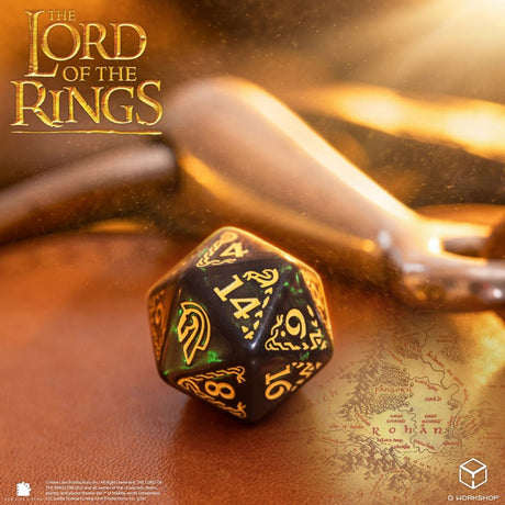 Q Workshop The Lord of the Rings Rohan Dice Set (7 pezzi) – Set di Dadi Poliedrici per Giochi di Ruolo