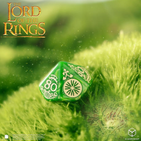 Q Workshop The Lord of the Rings Shire Dice Set (7 pezzi) – Set di Dadi Poliedrici per Giochi di Ruolo